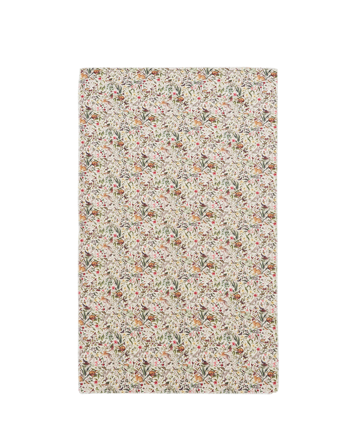 Cream Garden Floral Lightweight Long Scarf displayed with woodland-inspired floral print on lightweight fabric.