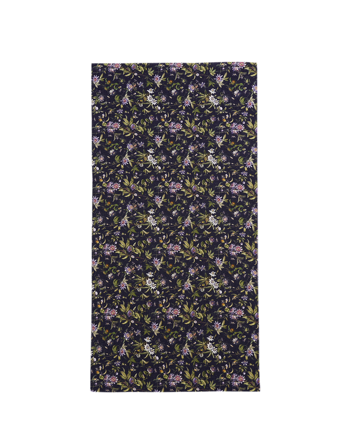 Navy Passion Flower Lightweight Long Scarf