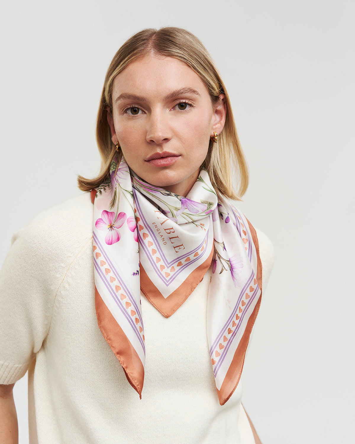 Ivory Penelope Medium Square Scarf