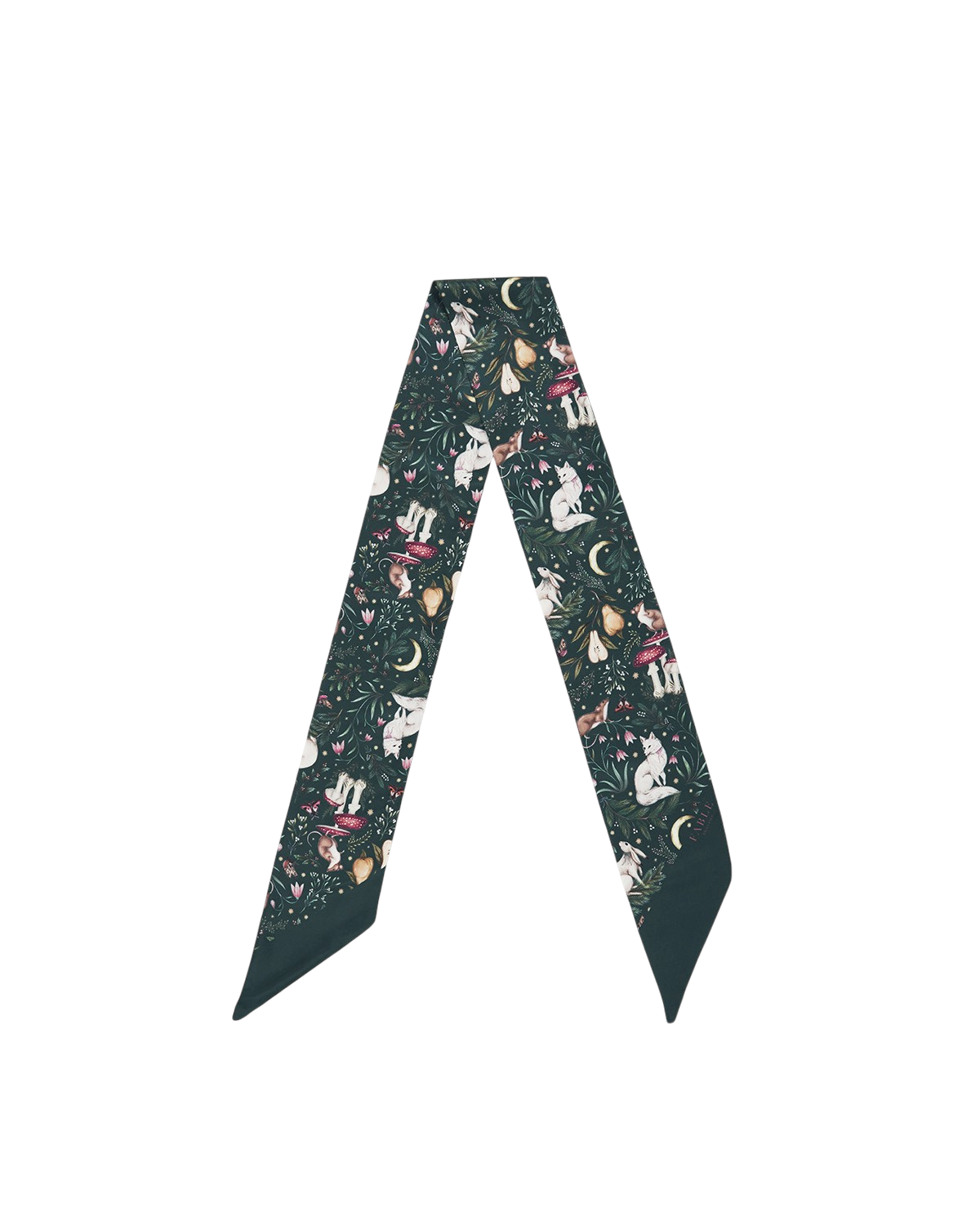 Niva Skinny Scarf in Forest Green