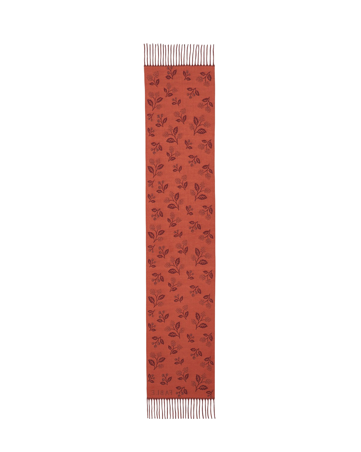 Blackberry Long Jacquard Scarf in Burgundy