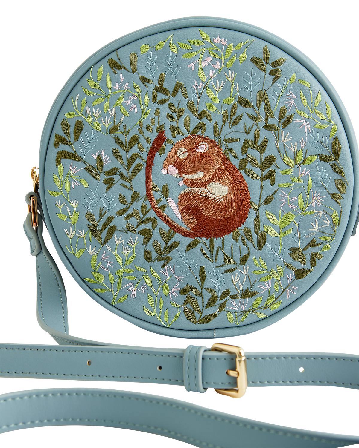 Chloe Circle Bag Embroidered Dormouse Blue
