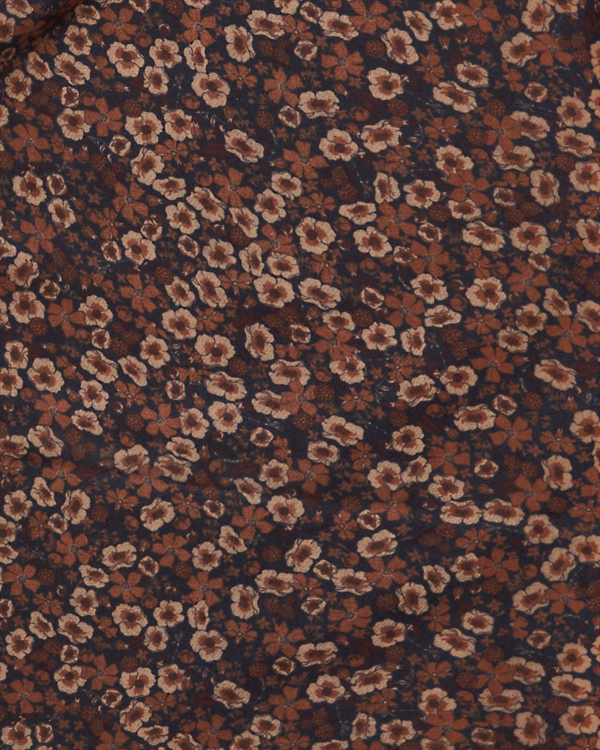 Black Deco Blooms Ditsy Tassel Scarf