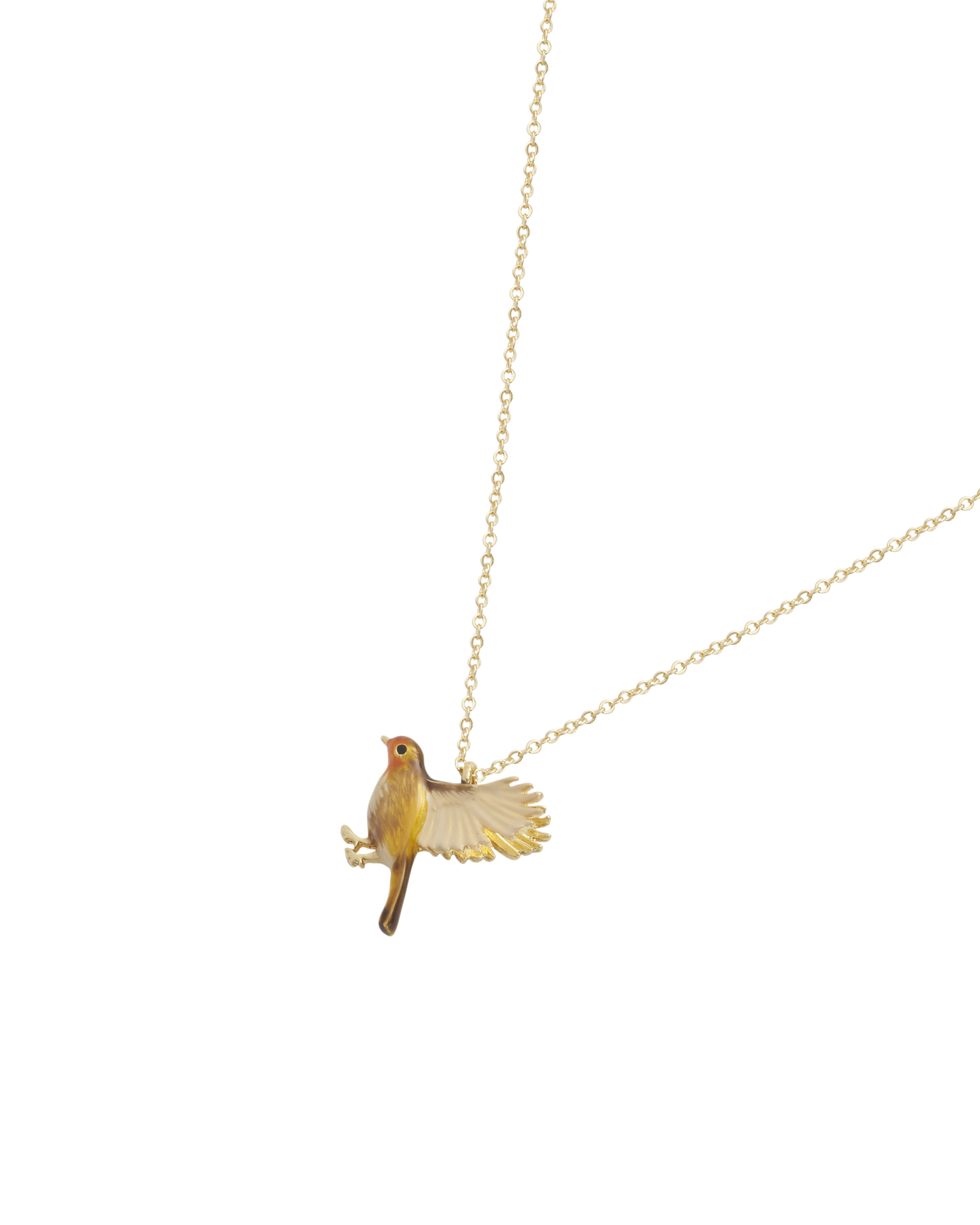 Collar de petirrojo esmaltado