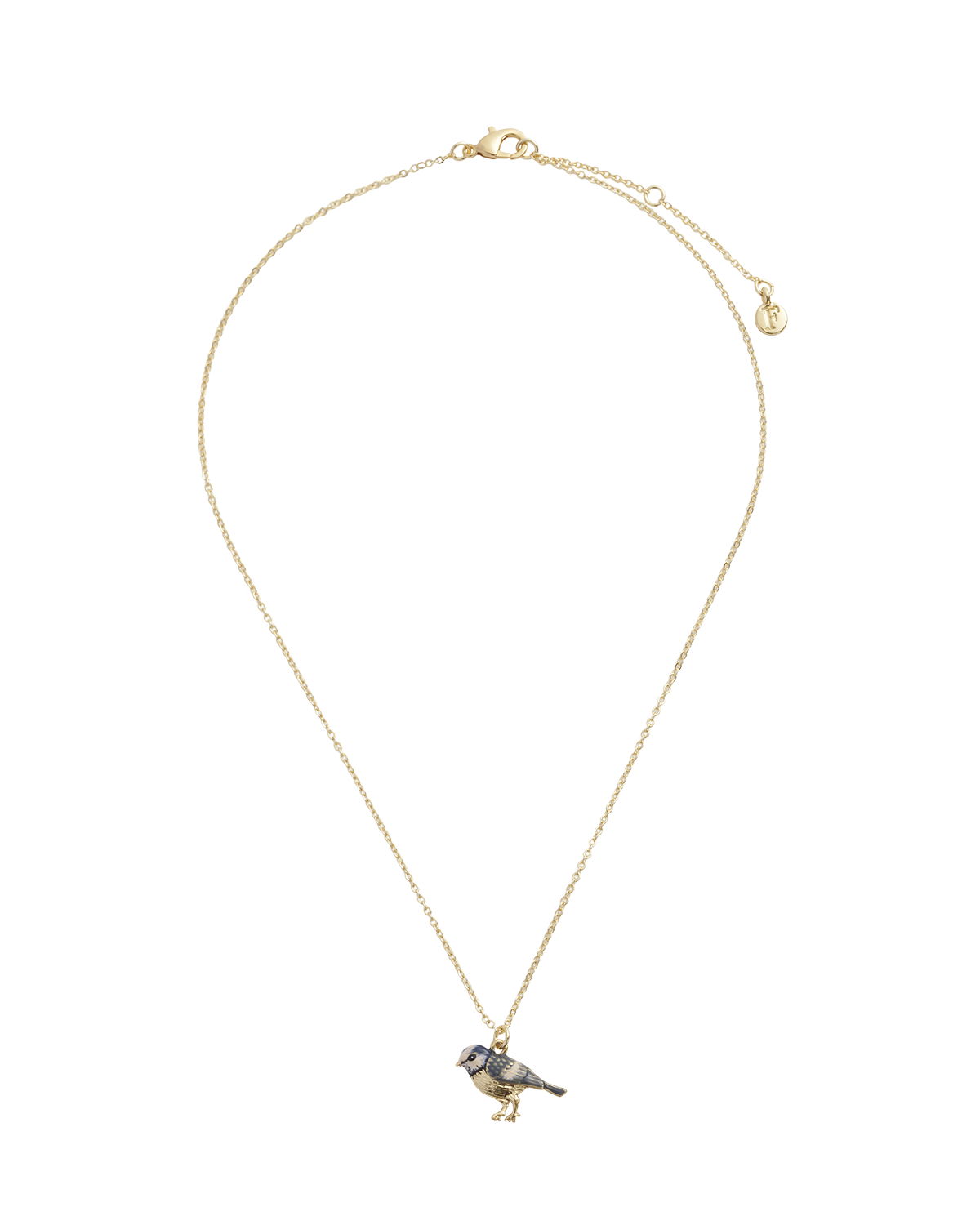 Collar corto de herrerillo esmaltado