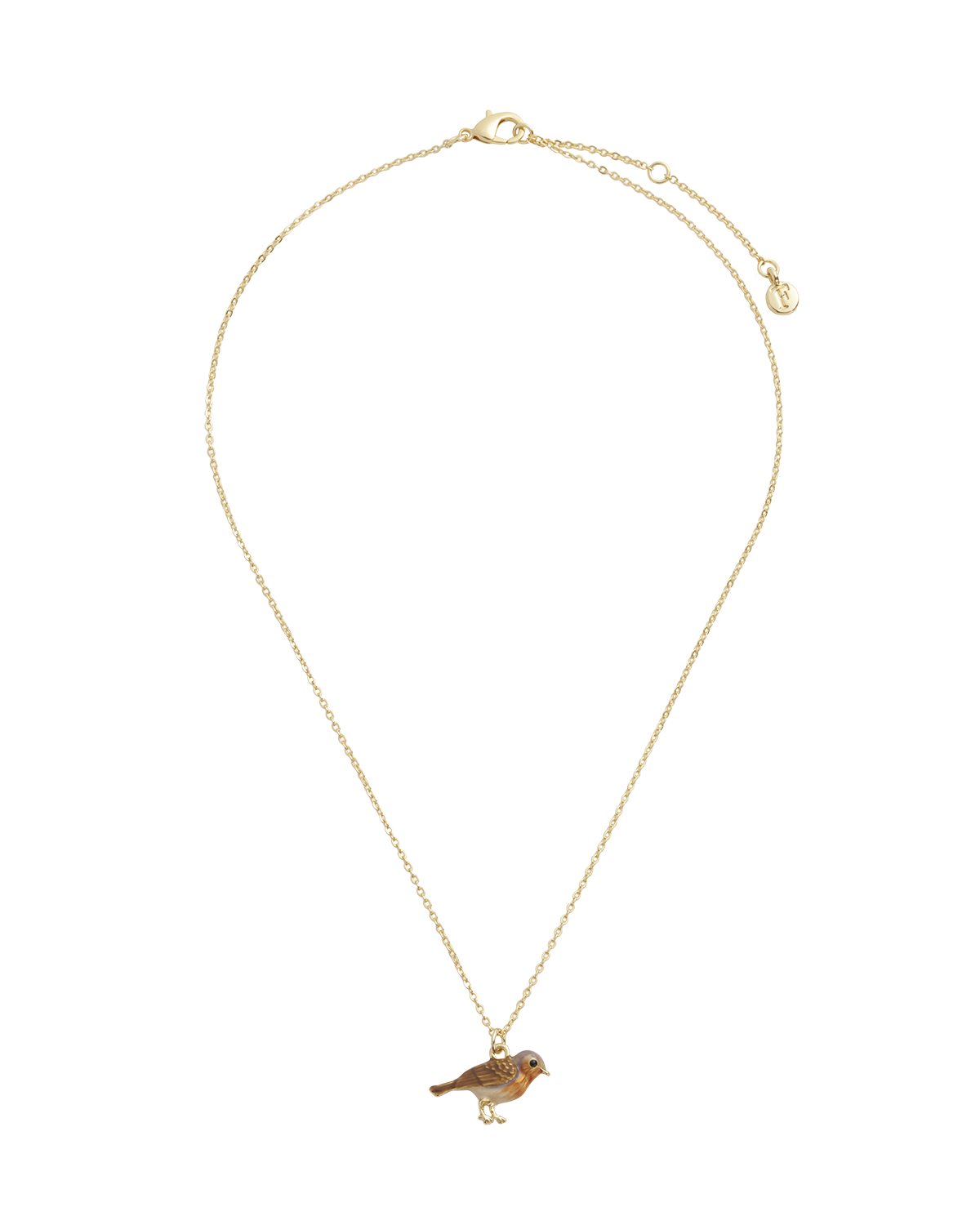 Enamel Robin Necklace