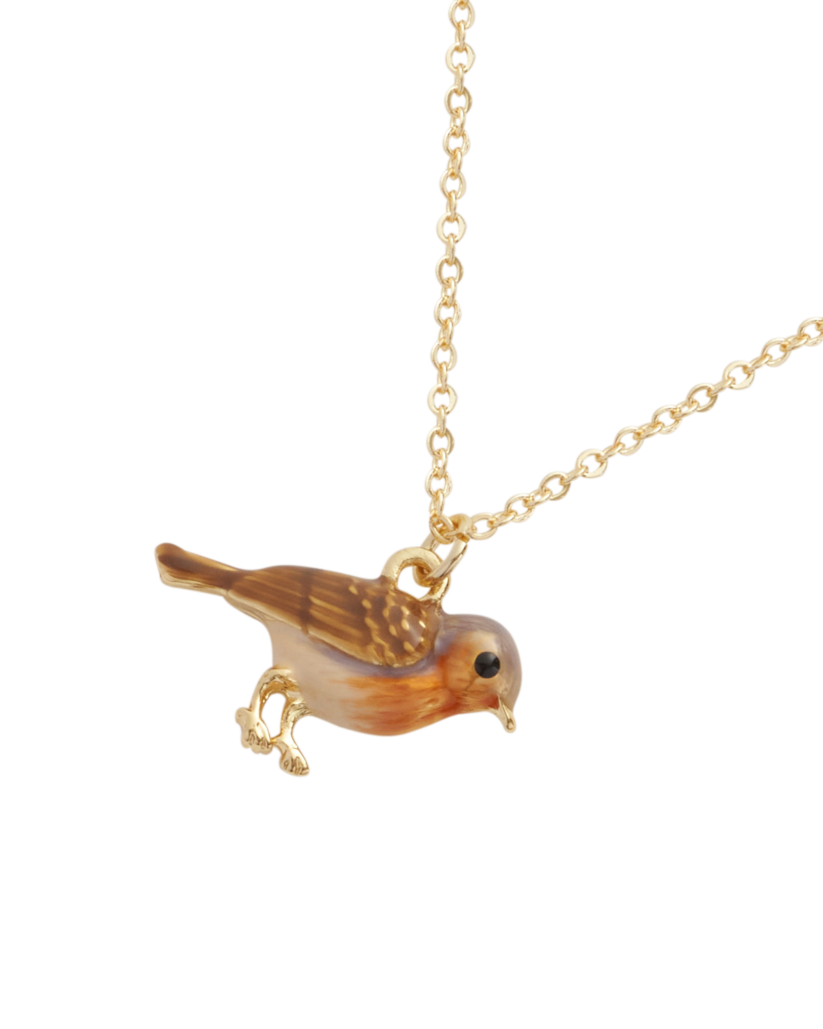 Enamel Robin Necklace