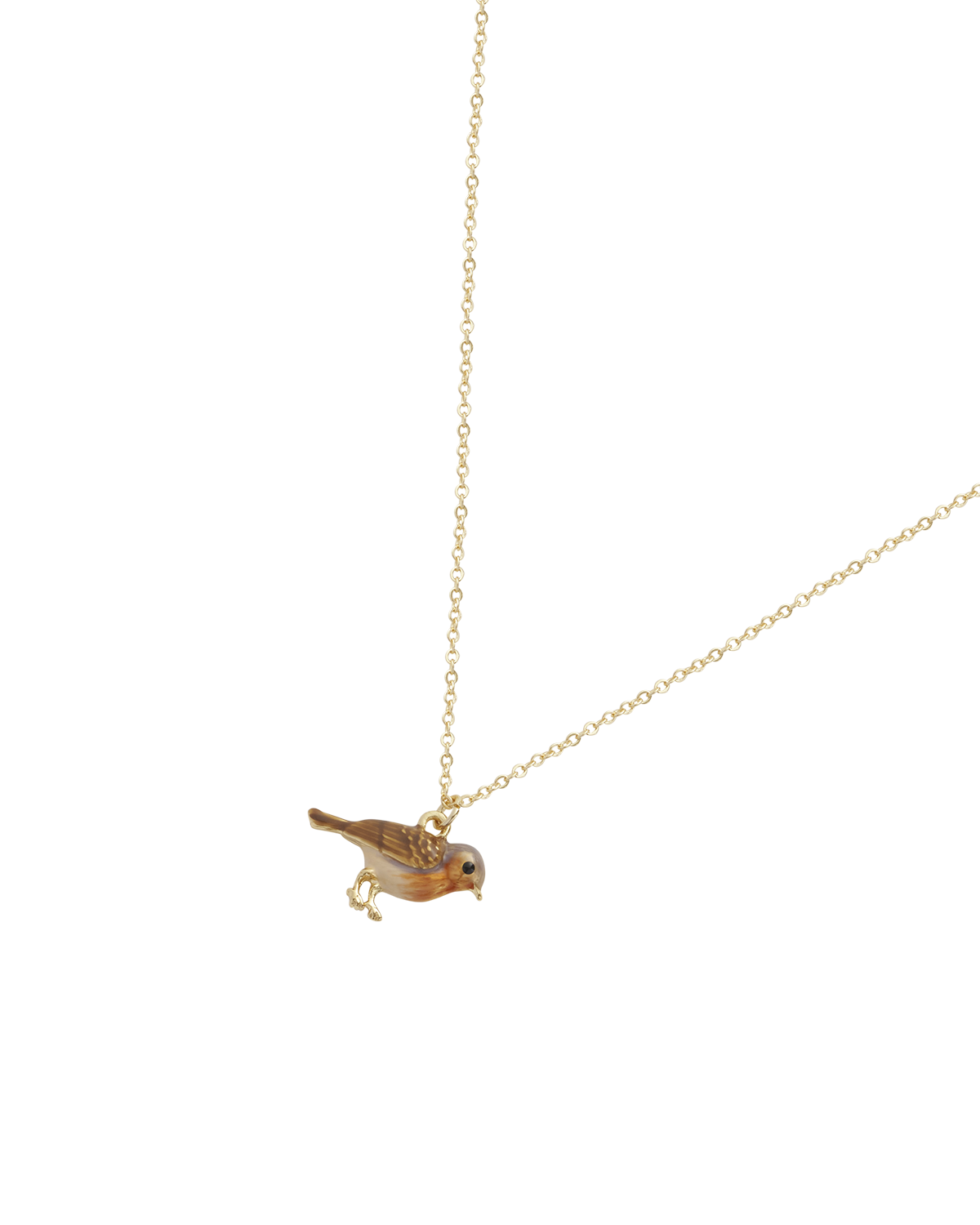Enamel Robin Necklace