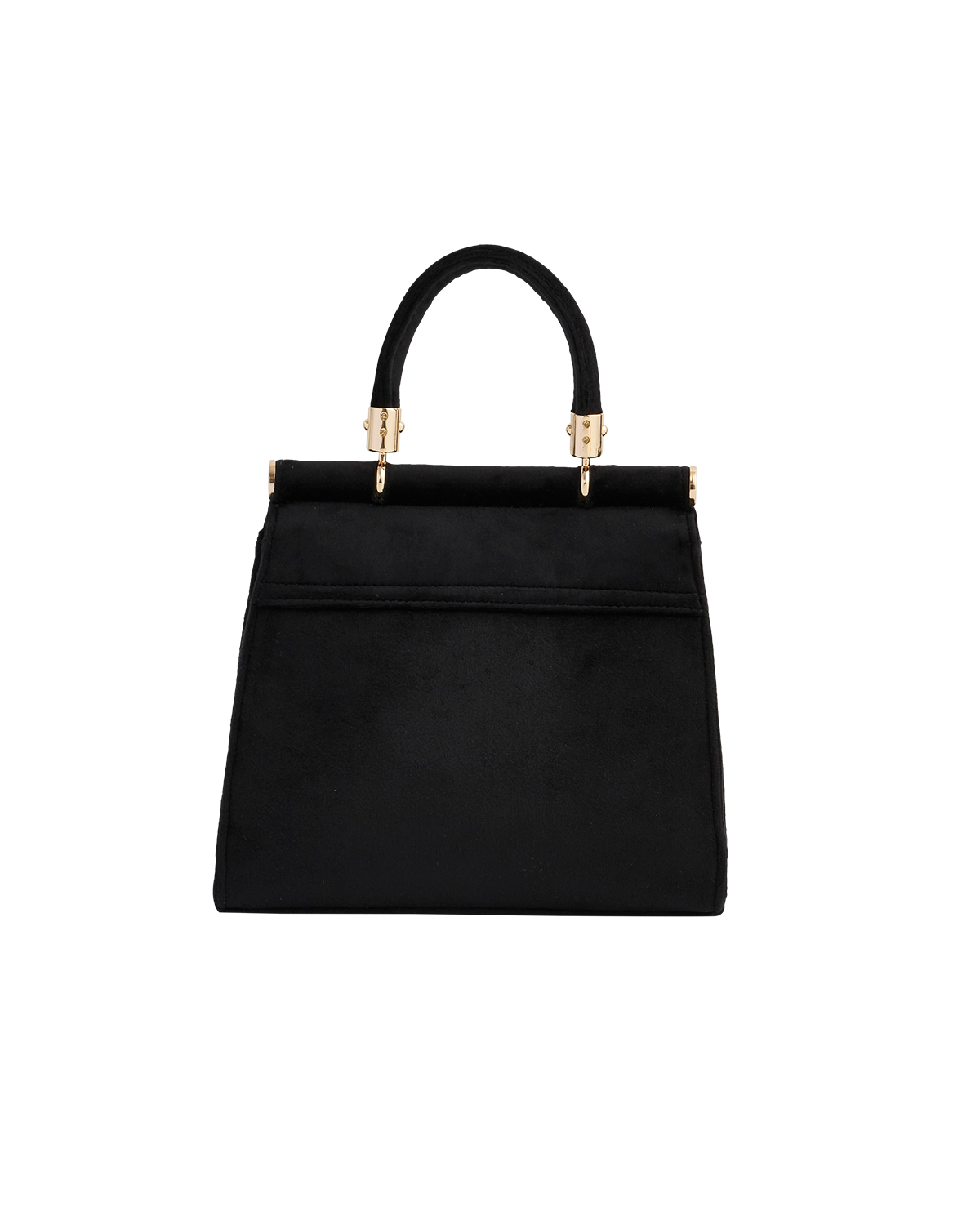 Deer & Moon Embroidered Black Velvet Tote