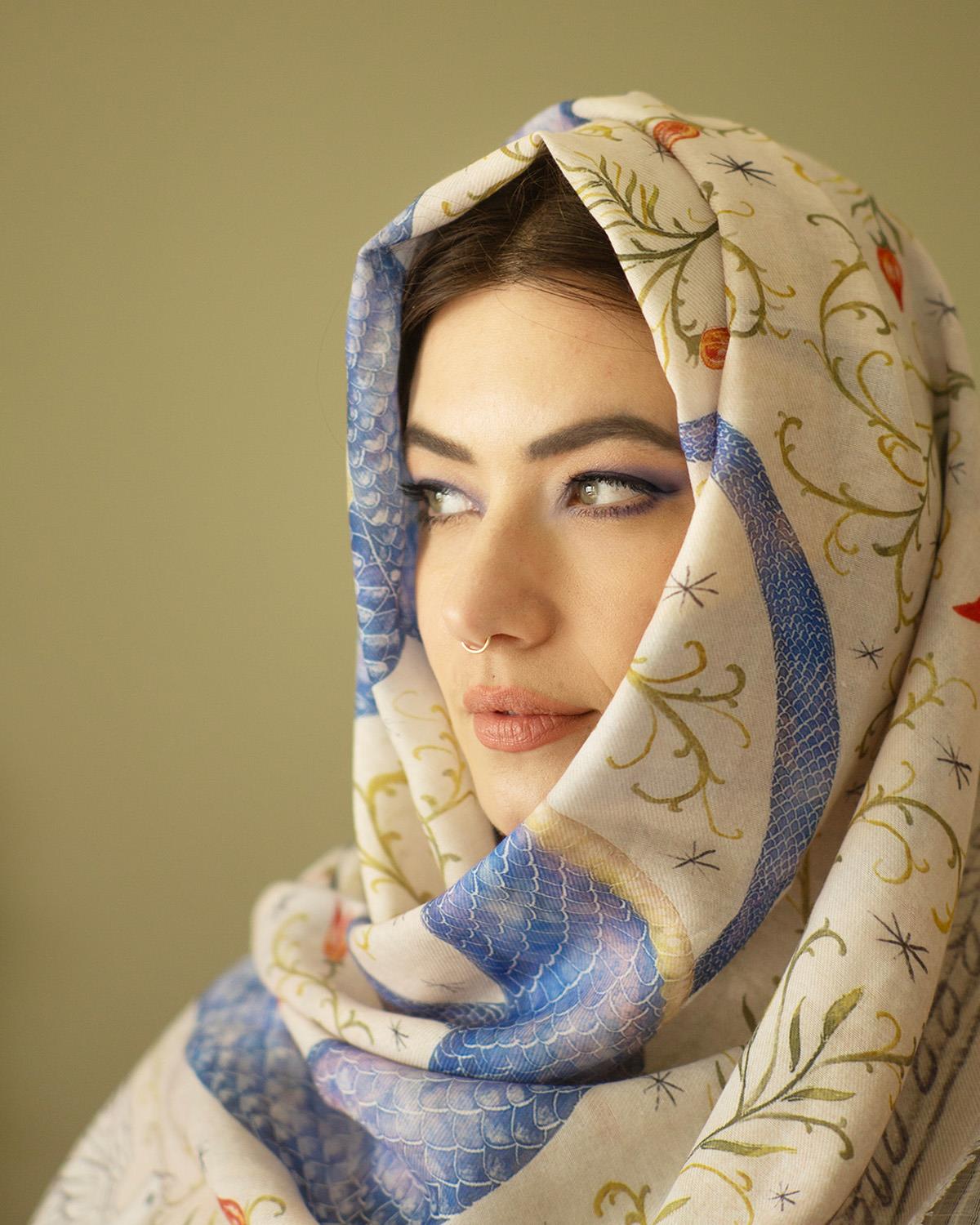 Catherine Rowe x Celestial Snake Lightweight Scarf