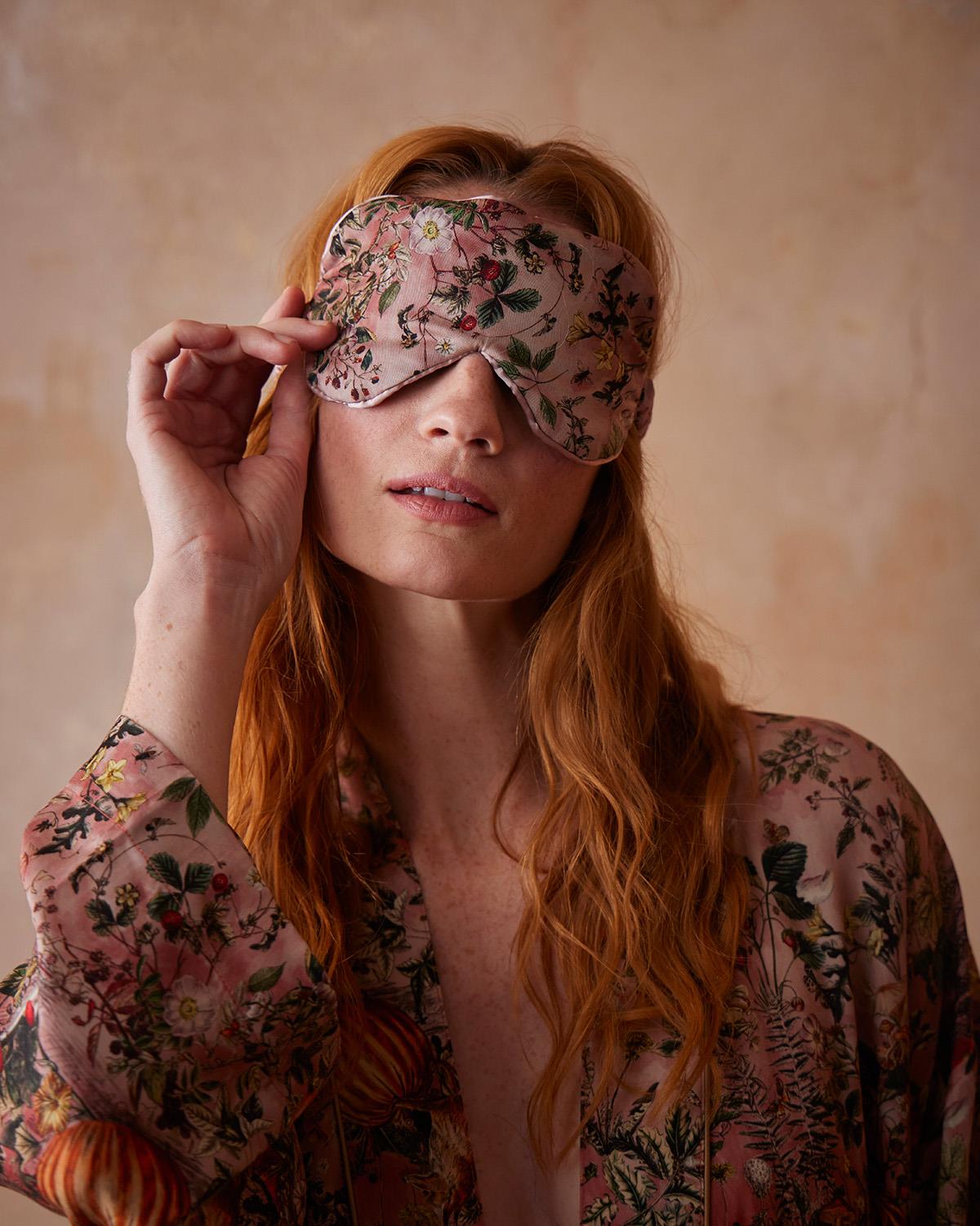 Nocturnal Garden Sleep Mask Pink Lady