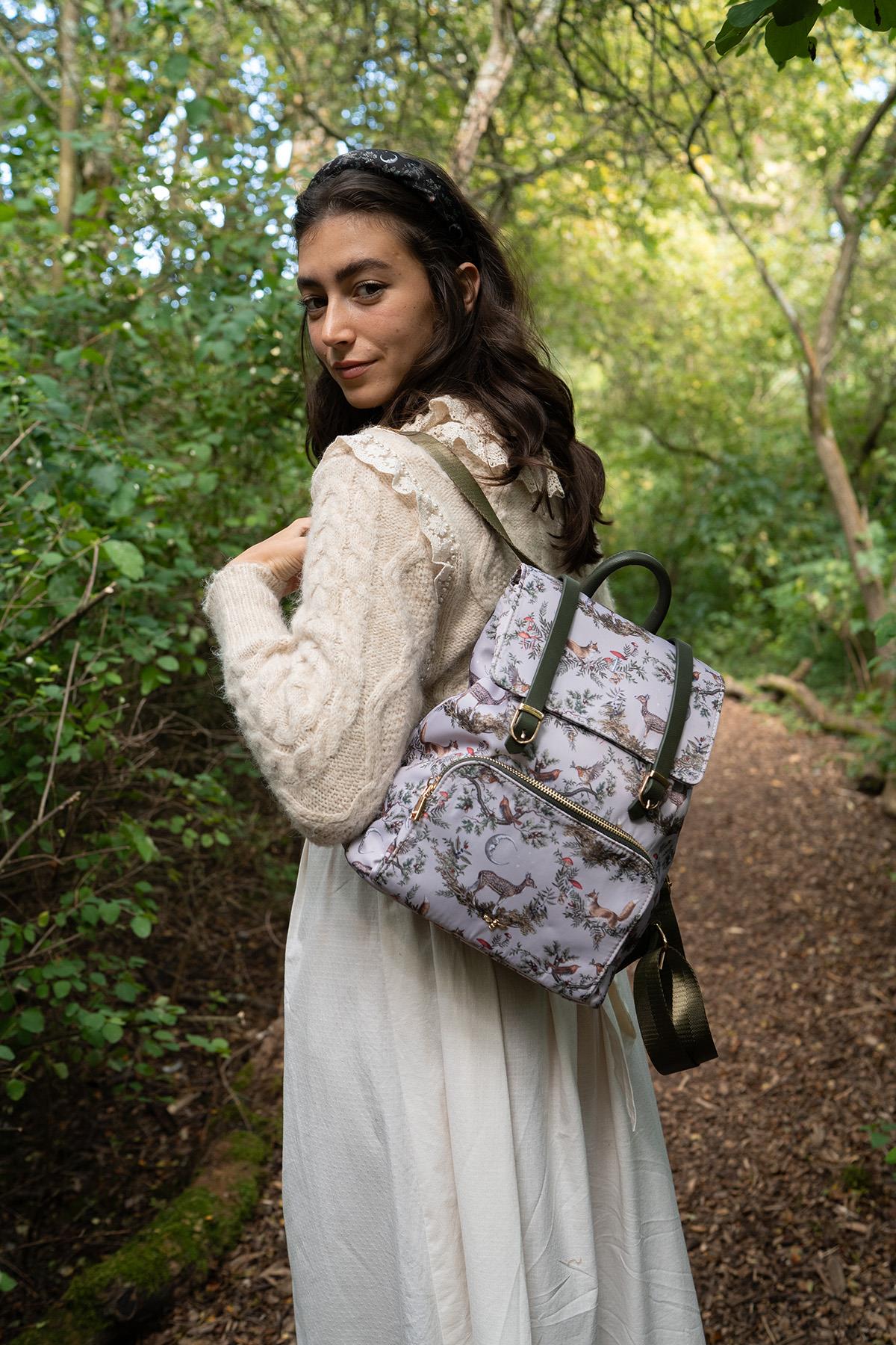 A Night's Tale Woodland Mini Backpack Crystal Grey