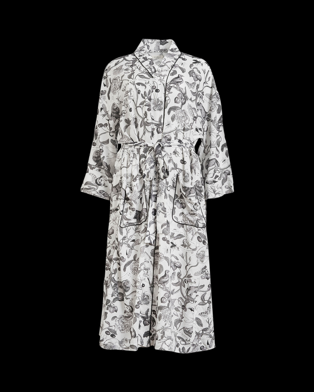 Kimono largo Tree Of Life monocromático
