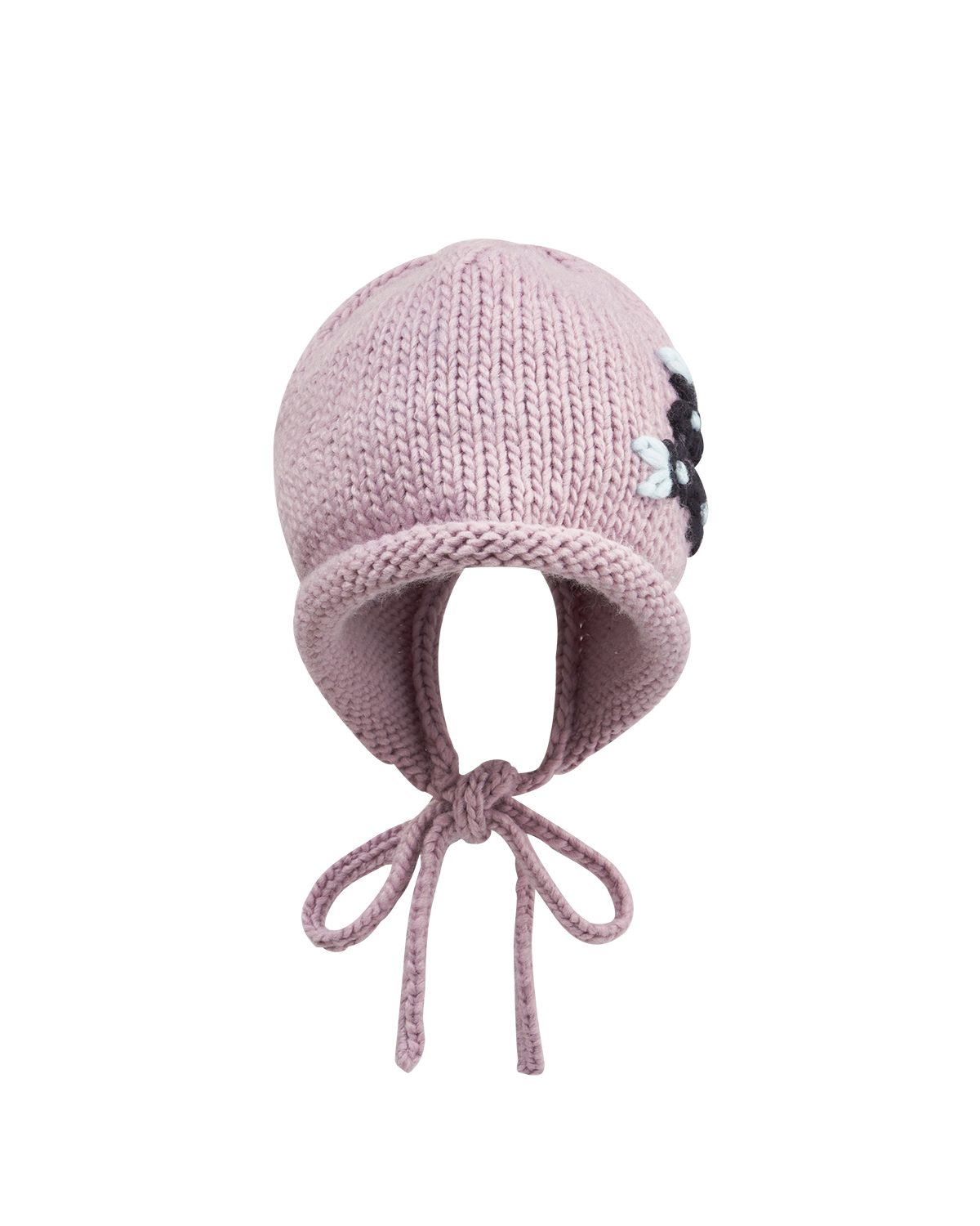 Bonnet Lilla Lavorato a Maglia Non Ti Scordar Di Me