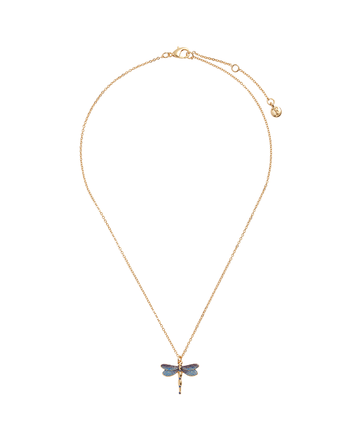 Collar de libélula con cristales