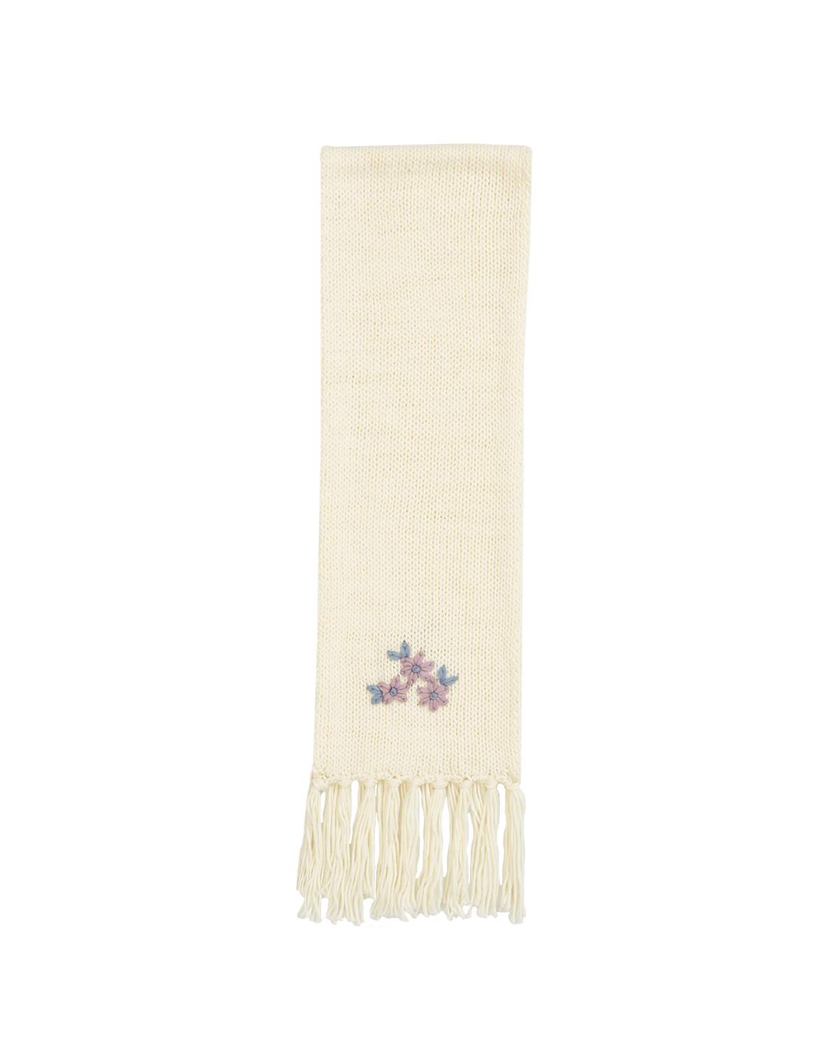 Bufanda de punto Forget-Me-Not crema