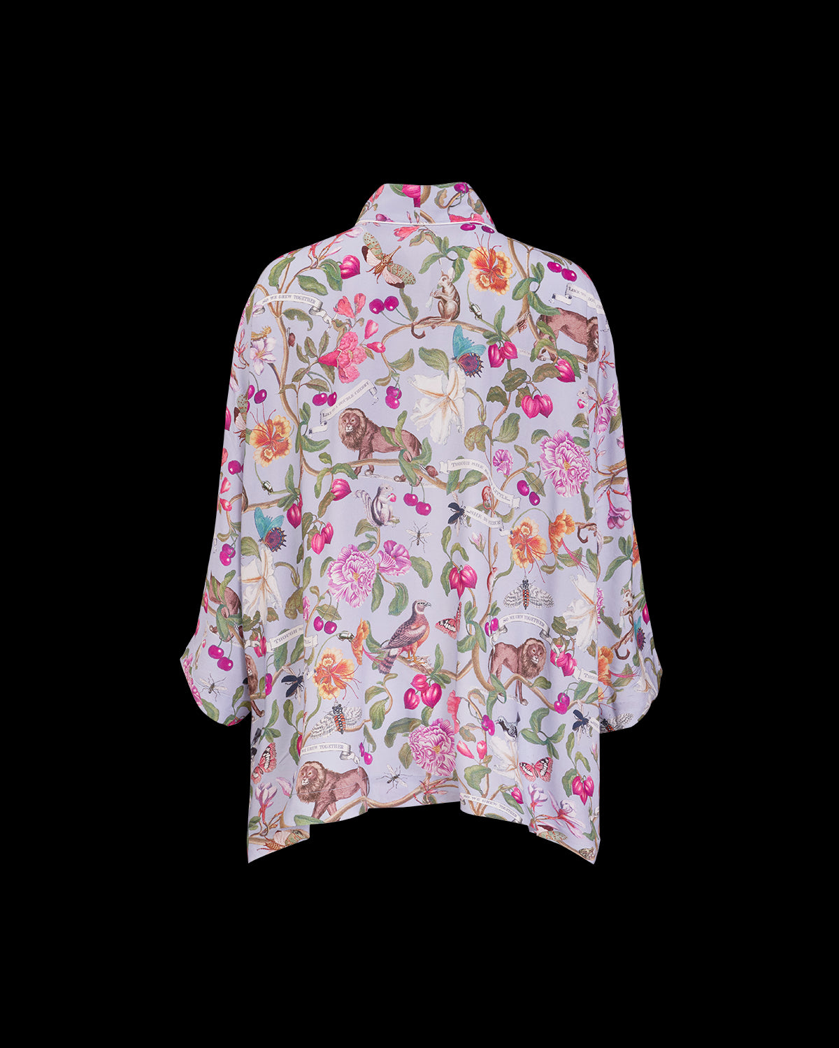 Kimono court Tree of Life bleu vintage