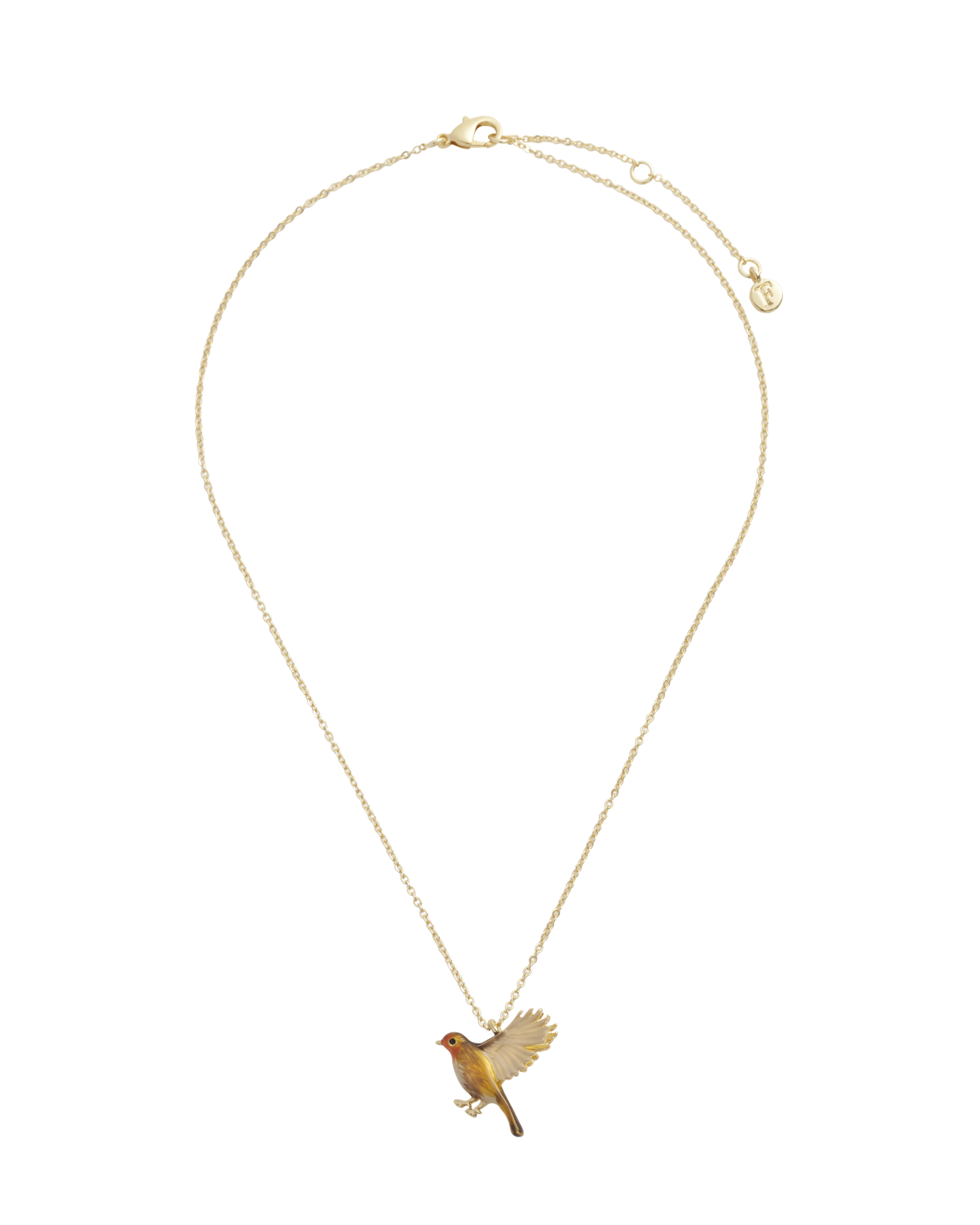 Collar de petirrojo esmaltado