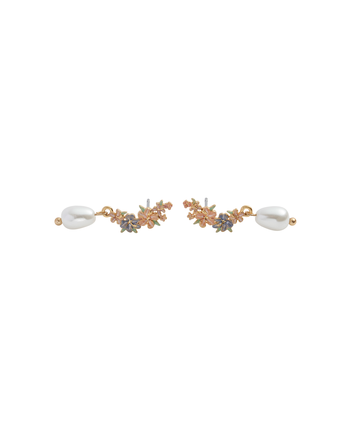 Hibiscus & Pearl Earrings