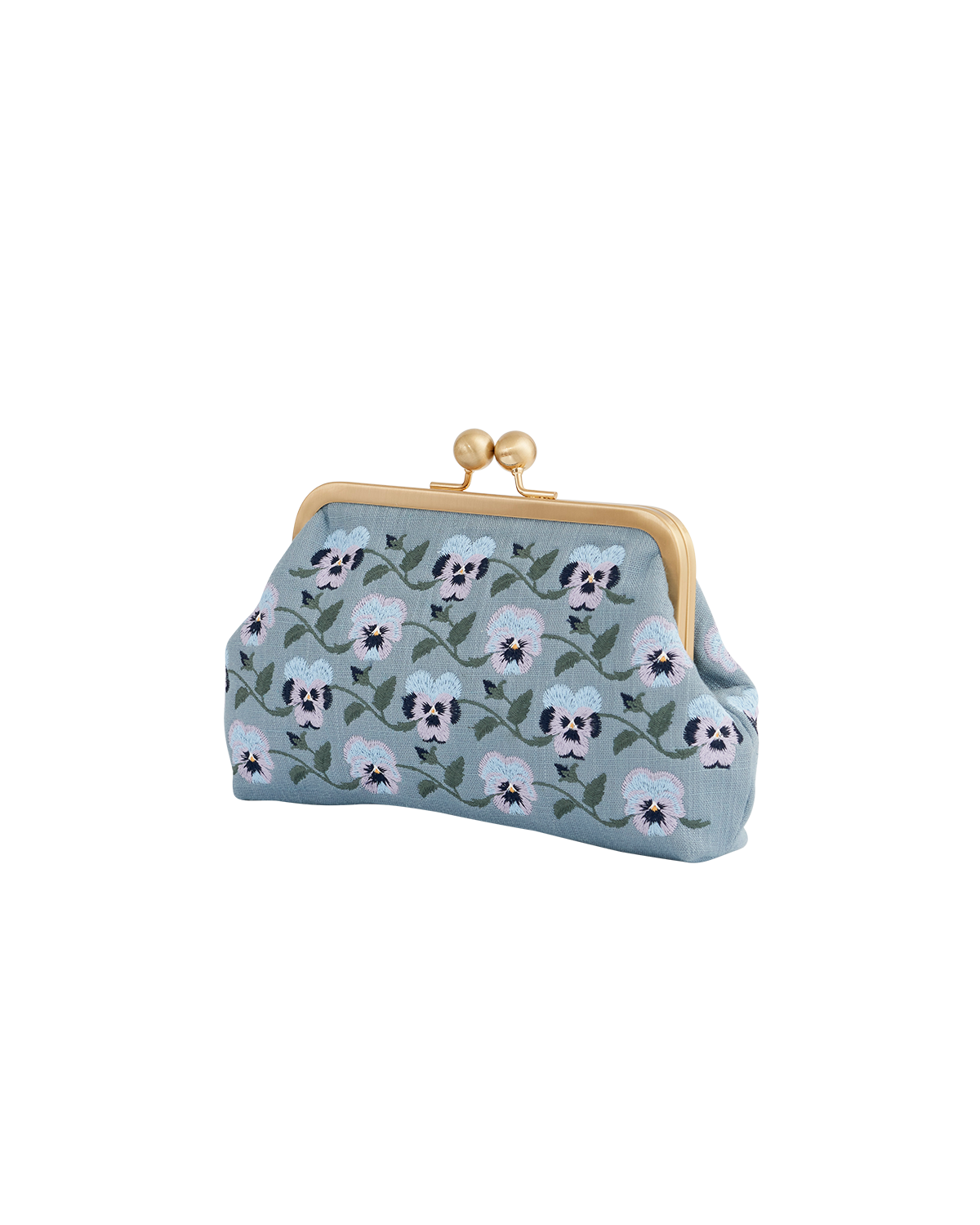 Pansy Victoriana Blue Clutch
