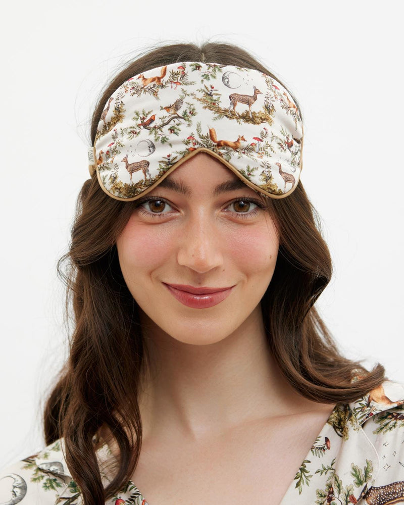 A Night's Tale Woodland Sleep Mask Crystal Grey by Fable England