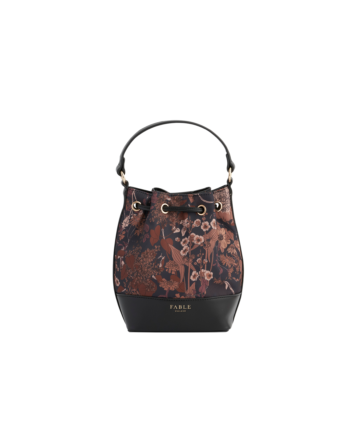 Deco Blooms Schwarze Beuteltasche