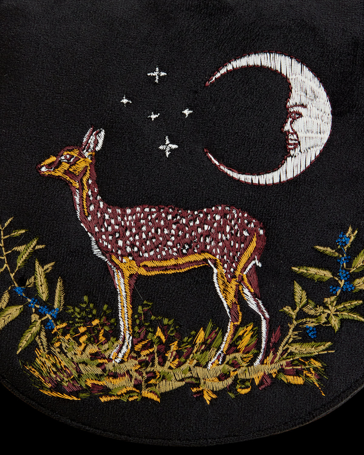 Bolso Cervato & Luna Terciopelo Negro