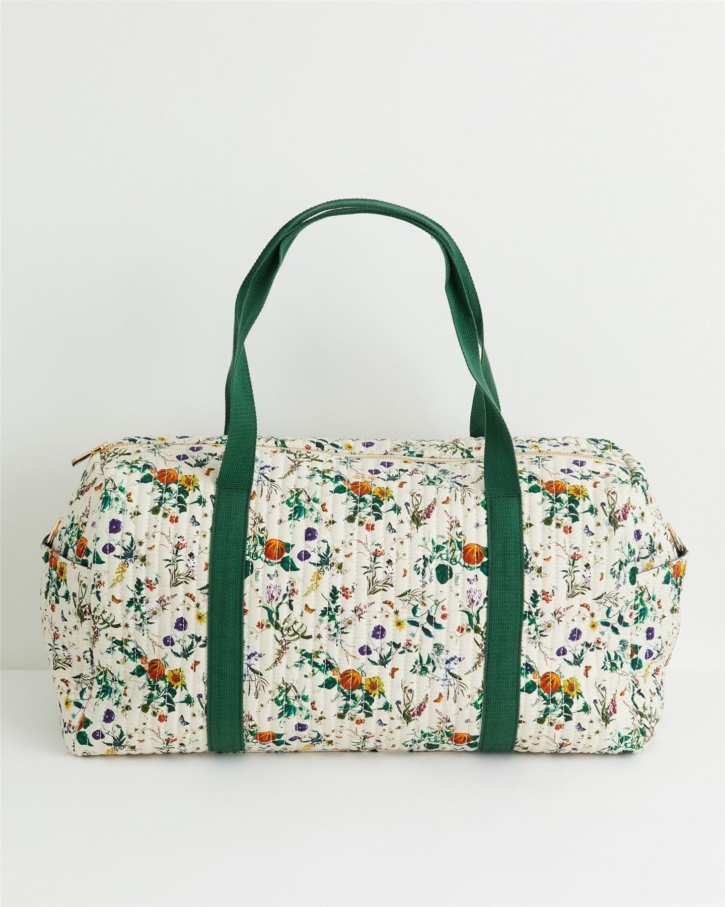 Pumpkin Ivory Quilted Weekender Bag by Fable England