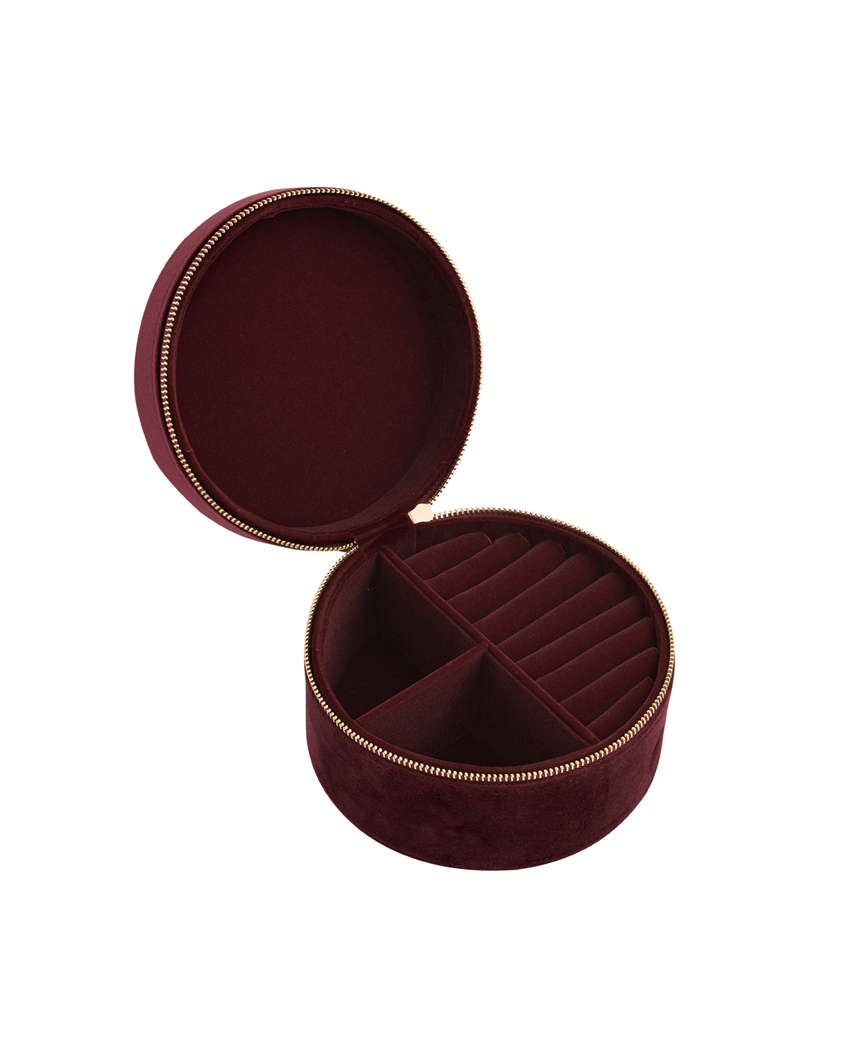 Magical Mushroom Embroidered Burgundy Velvet Jewellery Box