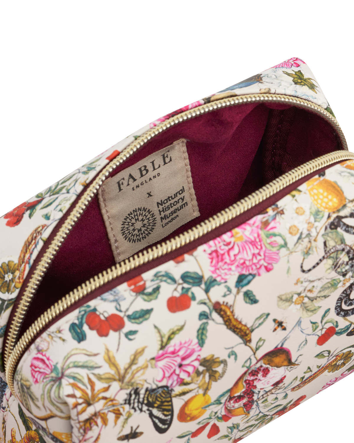 Floral Engravings Cosmetics Pouch