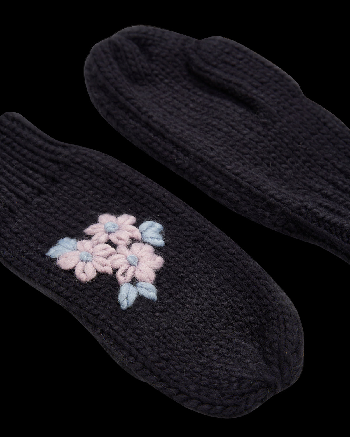 Mitones de Punto Nomeolvides Azul Marino