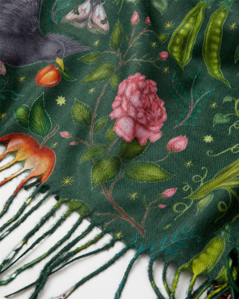Catherine Rowe's Into The Woods Scarf - Green by Fable England