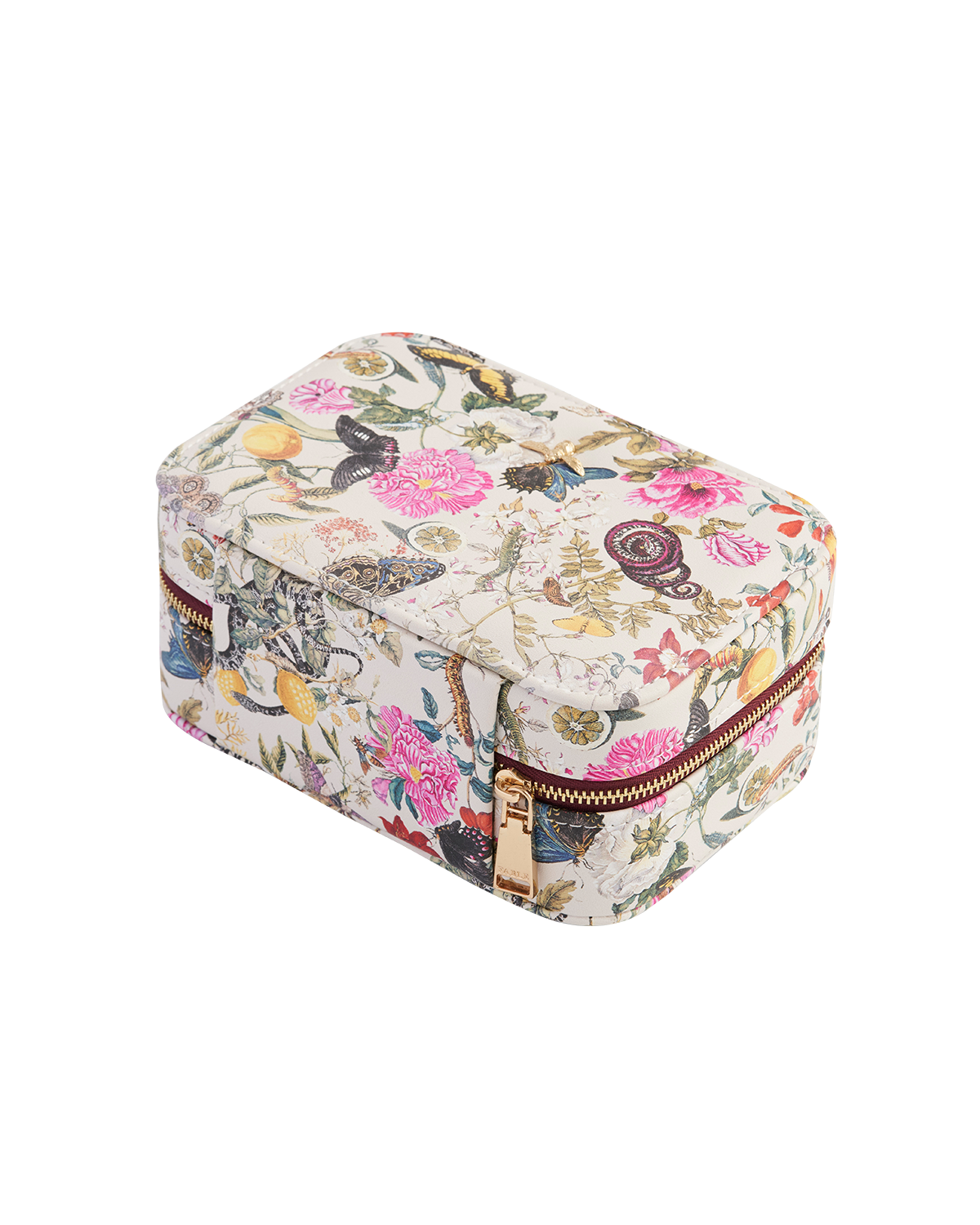 Floral Engravings Large Printed Jewelry Box