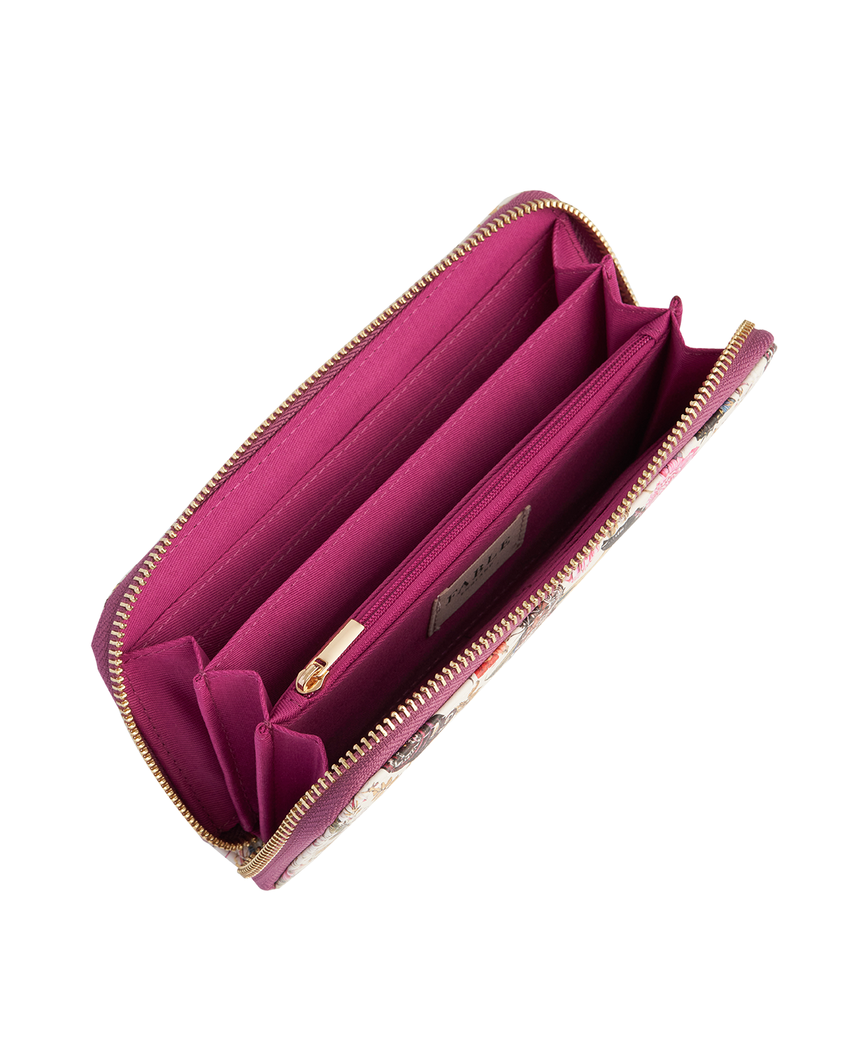 Floral Engravings Large Zip Purse