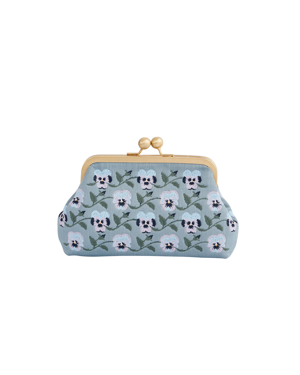 Pansy Victoriana Blue Clutch