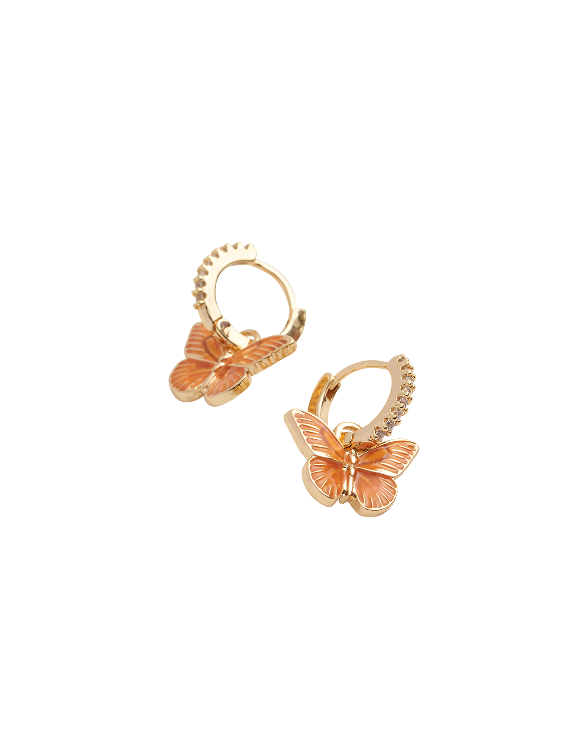 Butterfly Huggie Earrings