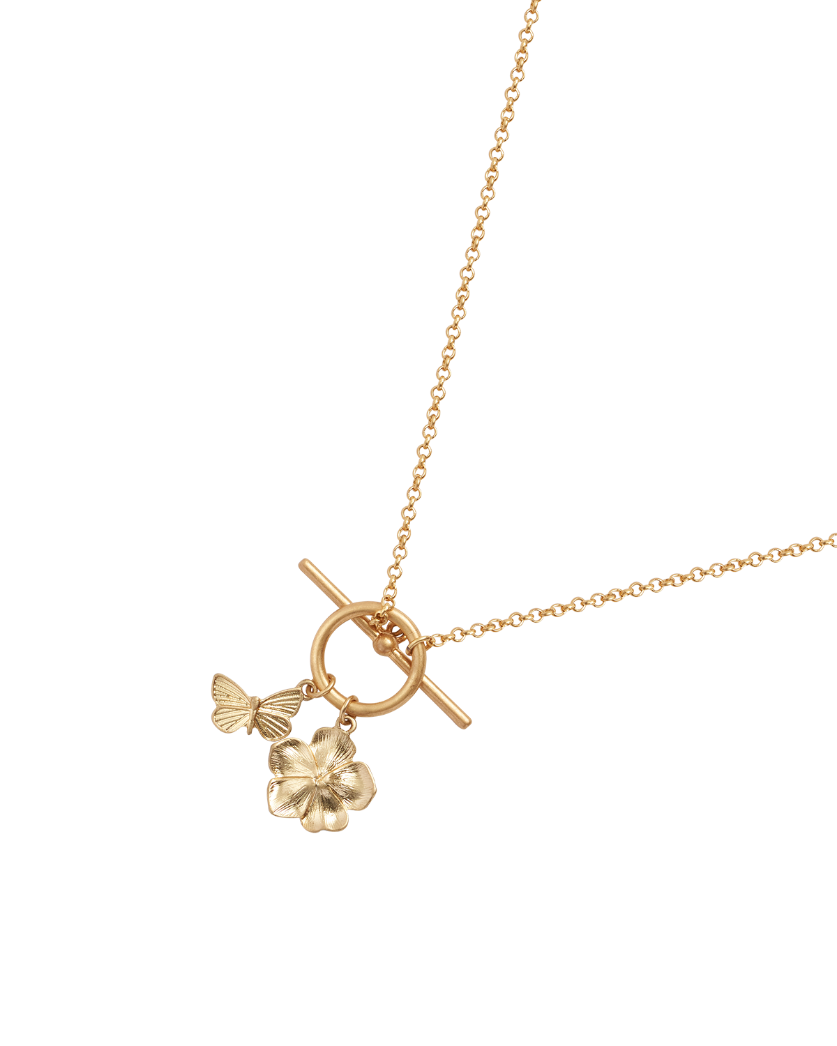 Butterfly & Flower Necklace