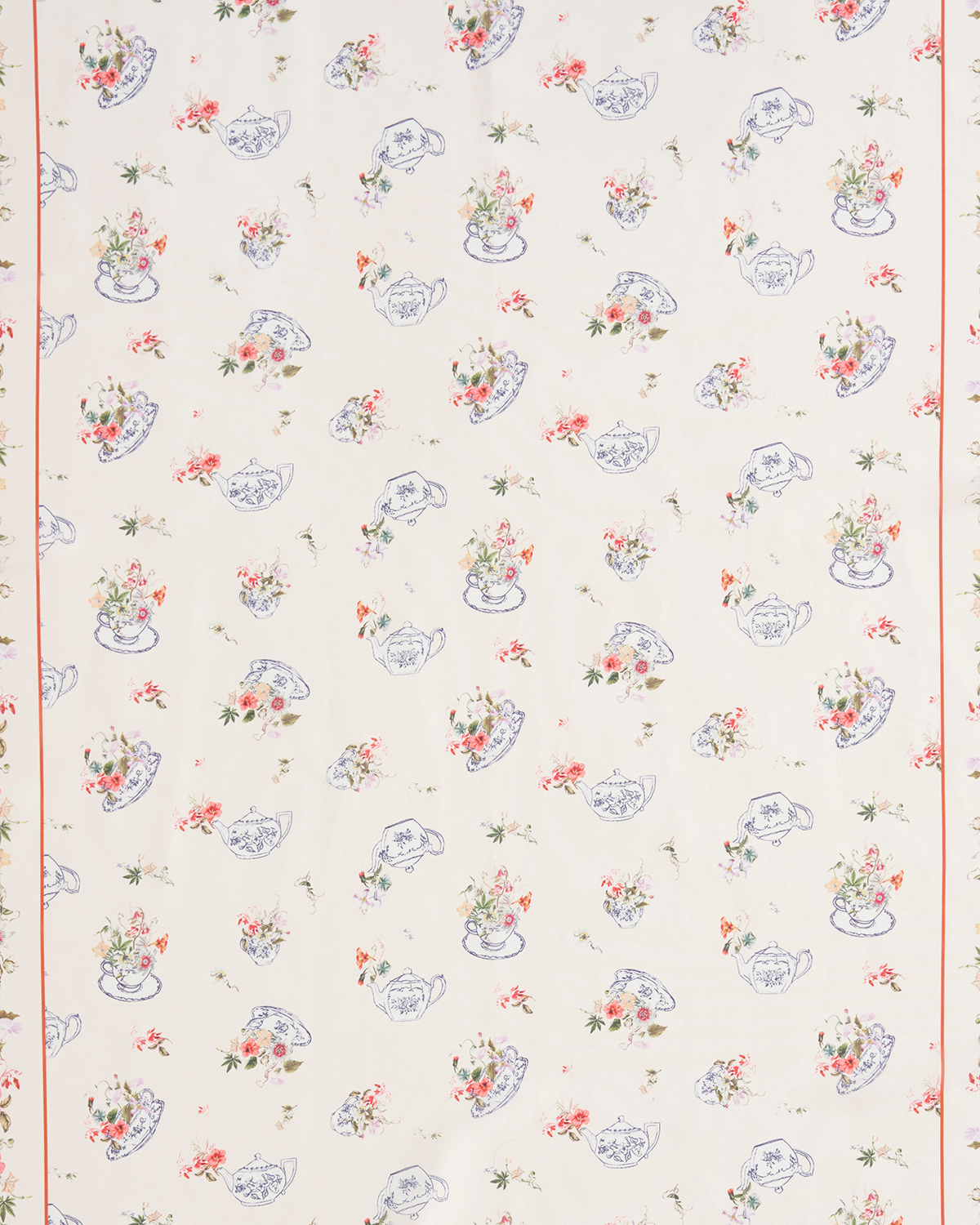 Cream High Teacups Silky Scarf