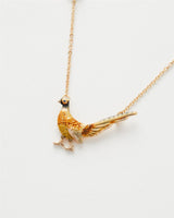 Enamel Pheasant Short Necklace by Fable England