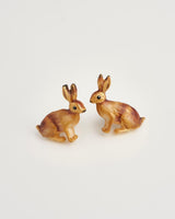 Enamel Rabbit Stud Earrings by Fable England