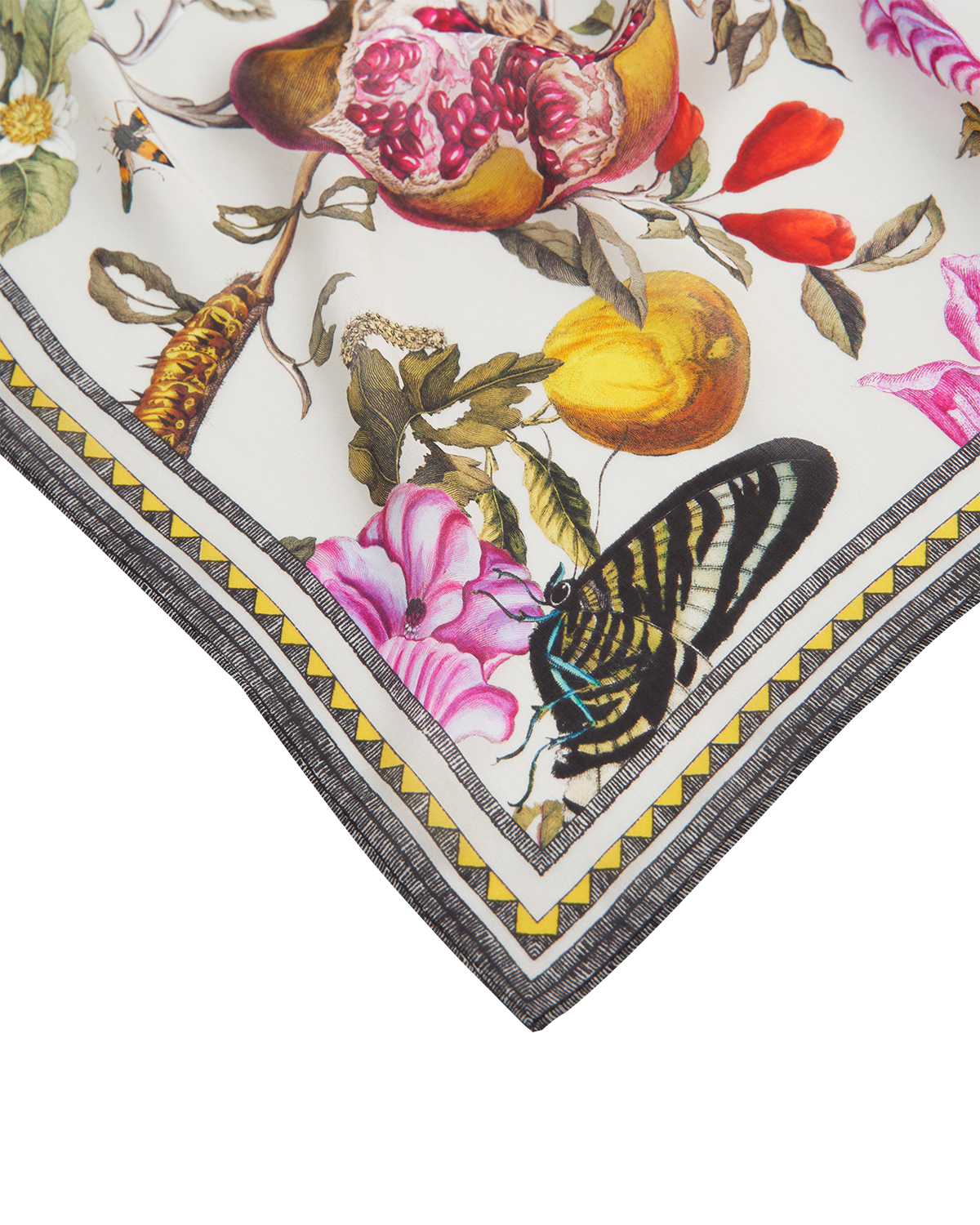 Floral Engravings Large Square Scarf