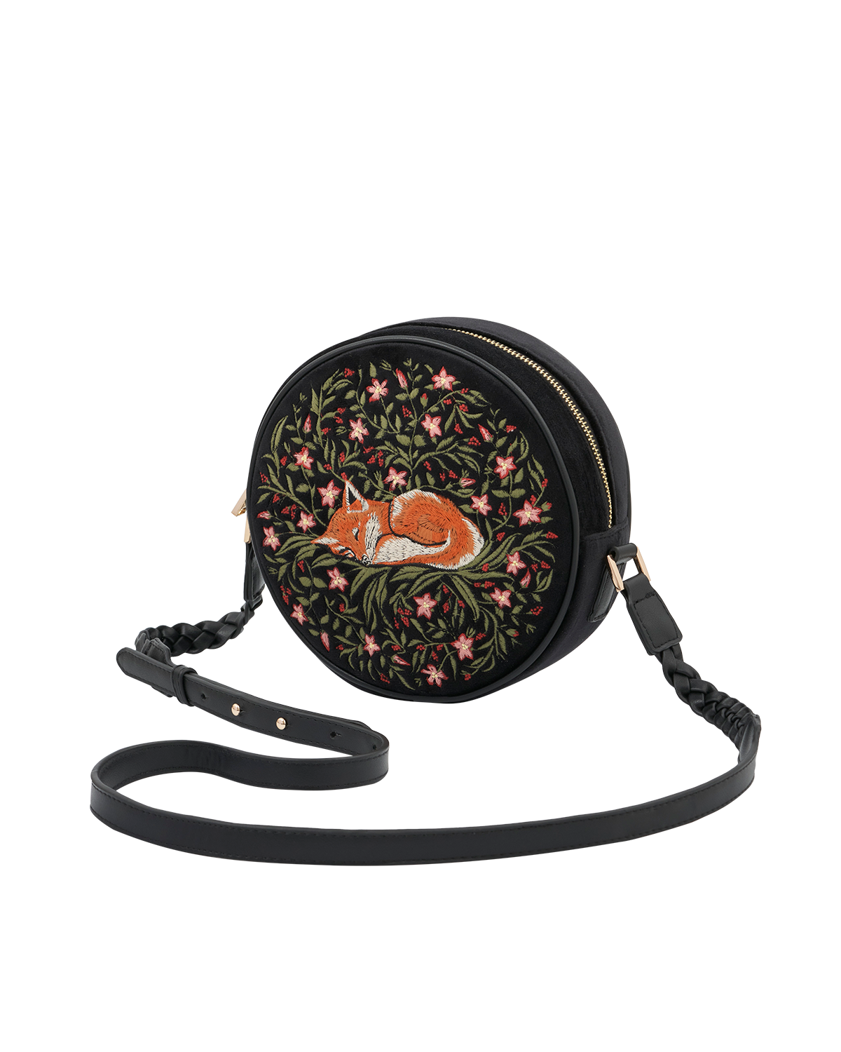 Schlafender Fuchs runde Tasche