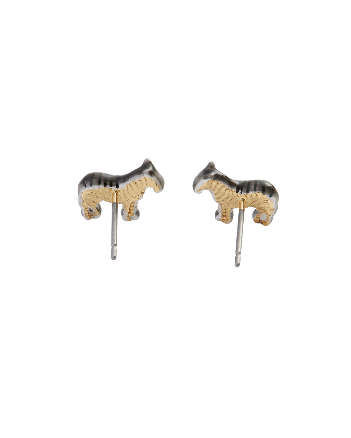 Pendientes stud de cebra