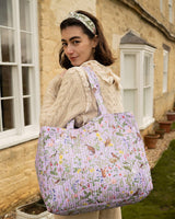 Fable Meadow Creatures Quilted Tote - Lilac by Fable England