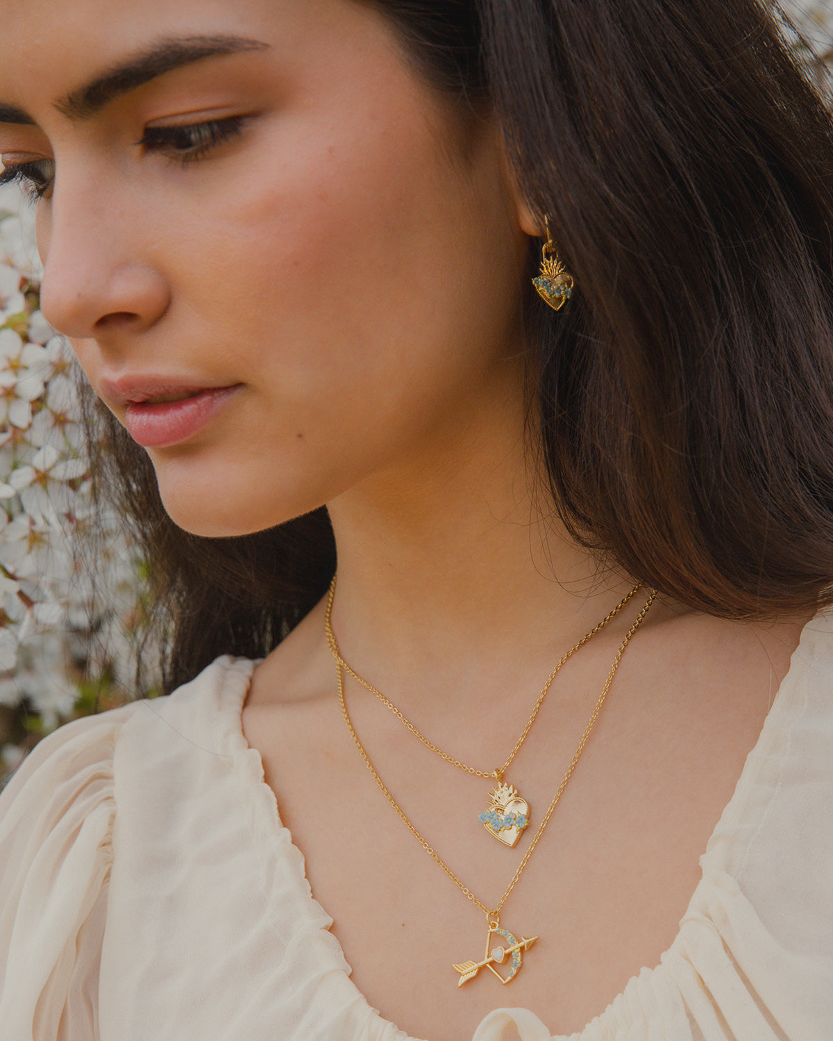Gold Sacred Heart Necklace