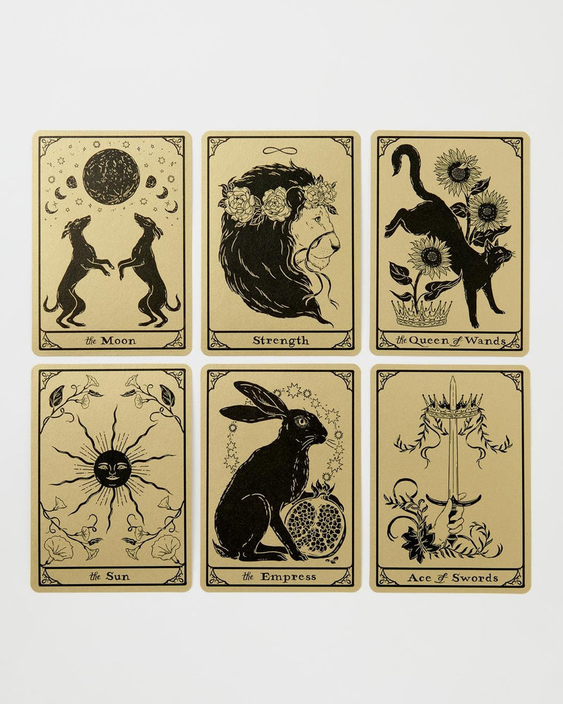 Tarot Tales Postcards Gold Metalic 6 Pack by Fable England