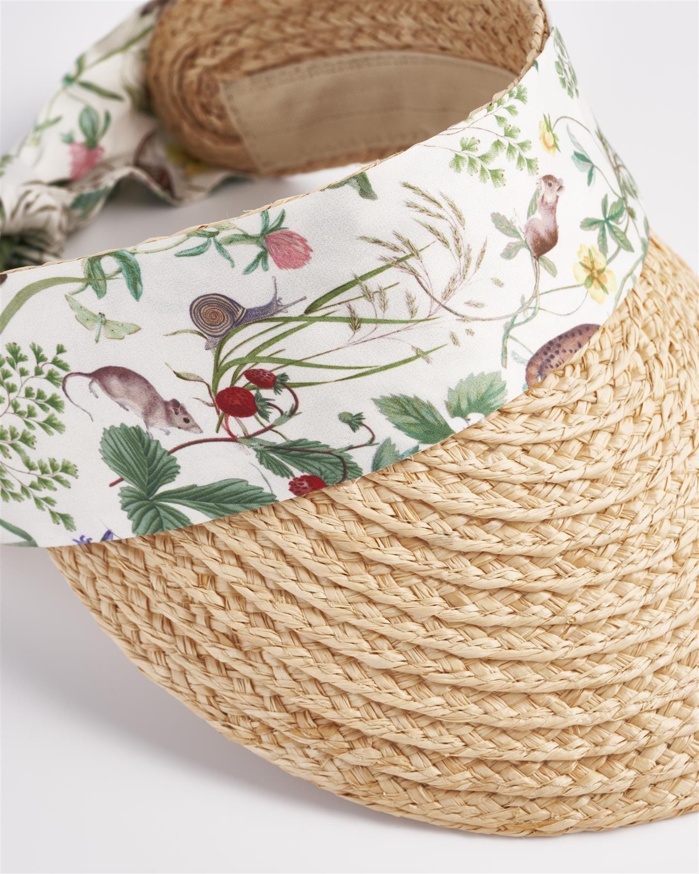 Meadow Creature Ivory Raffia Visor by Fable England