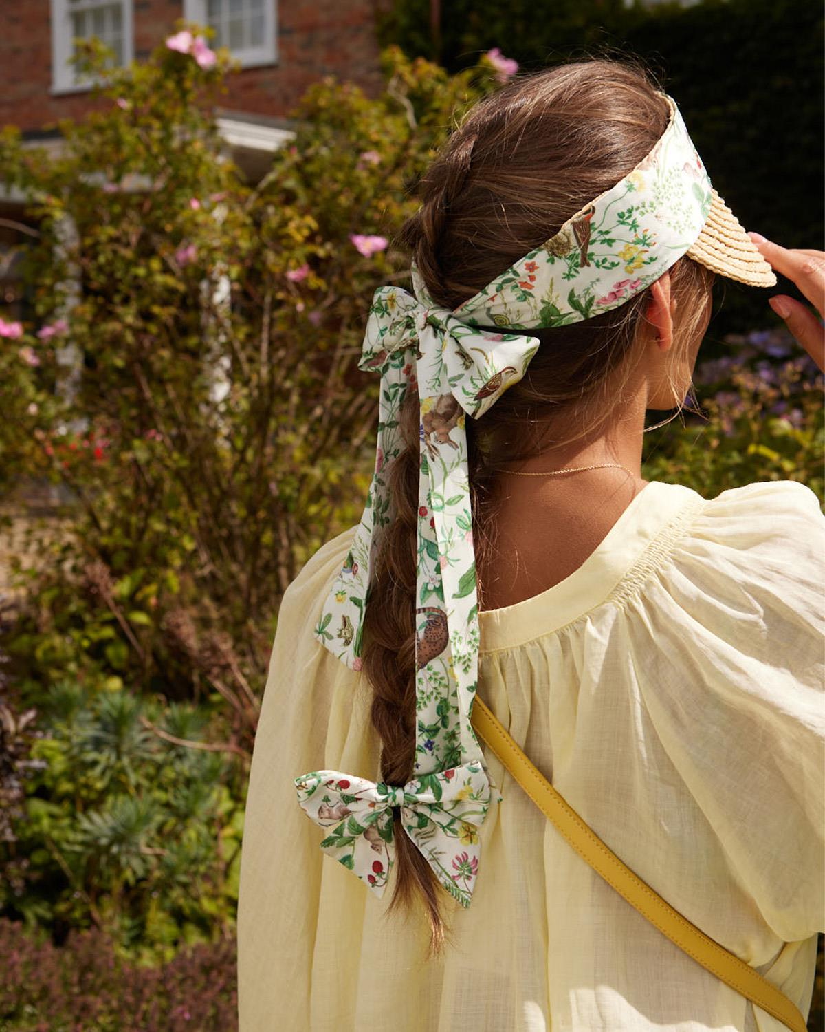 Meadow Creature Ivory Raffia Visor by Fable England