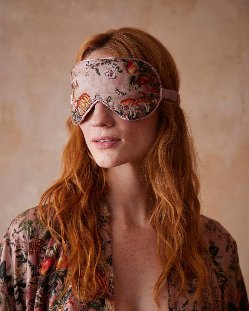 Nocturnal Garden Sleep Mask Pink Lady by Fable England