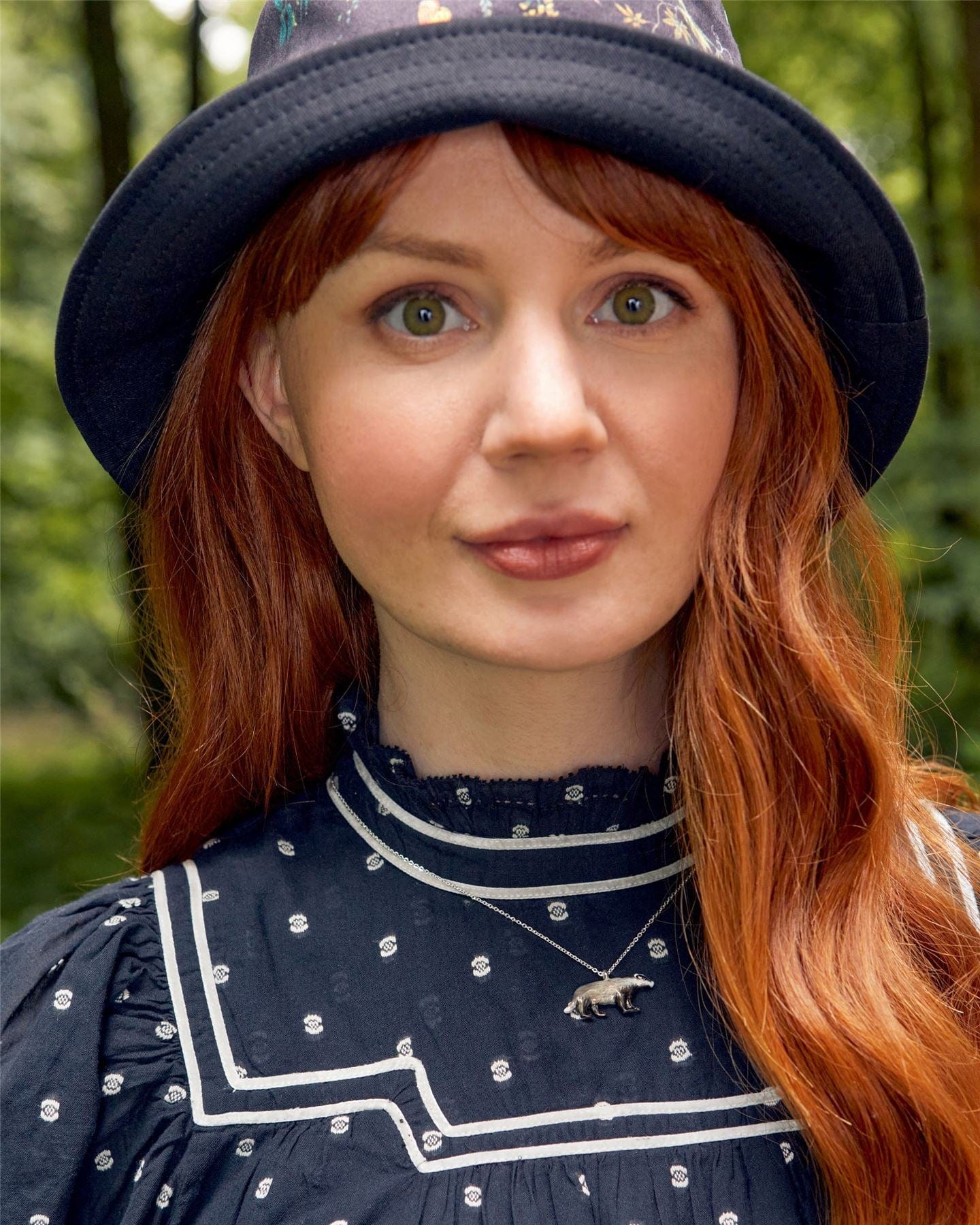 Pumpkin Black Bucket Hat by Fable England